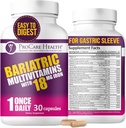 ProCare Health Bariatric Multivitamin med jern 18 mg (30 Let at synke kapsler) - Post Op Bariatrical Vitaminer for Gastric bypass piller - must haves for Sleeve Patienter (1 måned Tilgang)