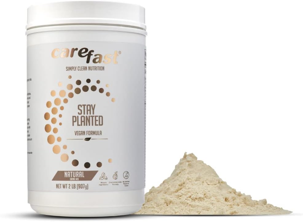 Stay Planted Plant- Based Non- GMO Soy Sund Protein Powder Drink Mix - Natural Flavored - 2lb Tub - 13g Protein - Gør Great Tasting Low Carb Vegan Shakes & Smoothies