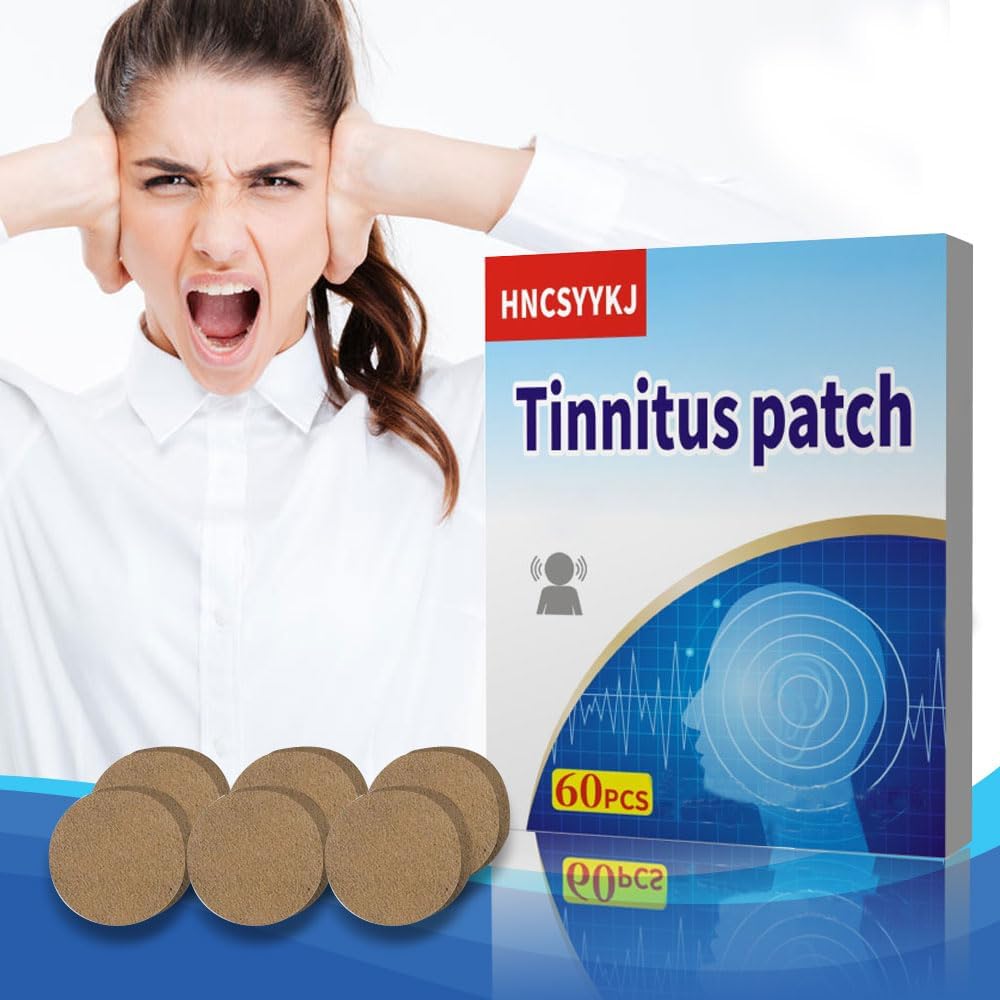 Ringøre Patches, 60Pcs Tinnitus Patches med Natural Herbal Formulering, Tinnitus Sticker Comfort & Gentle
