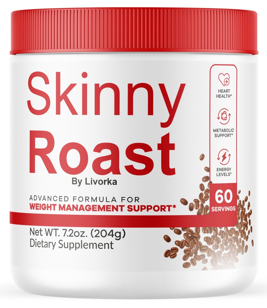 Skinny Roast - Skinny Roast Coffee Advanced Formel, Official SkinnyRoast Organic Powder, supplement support sund livsstil - Premium Natural Formel, 60 Servering til 1 måned