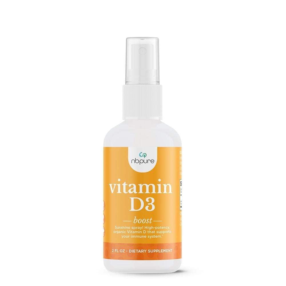 nbpure Organic Vitamin D3 Spray - High Potency Liquid 1000IE Per servering for kvinder, Mænd, Kids - Cholecalciferol 'Sunshine' Supplement - Easy- to- brug, Familie Friendly, On- The- Go Travel