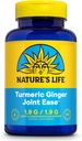 Nature 's Life Turmeric Ingefær Joint Ease Dex124; Non- GMO Dex124; 100 Gelatine Kapsler