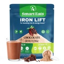 Smart Eats - Jern pulver • 124; stærkt Absorberet • 124; Avoids bivirkninger • 124; Komplet ernæring: Protein, Vitamin, Fiber, Antioxidanter • 124; Gør Tasty Drinks & Shakes • 124; Vegan • 124; Chocolate Flavor • 124; 30 Scoops
