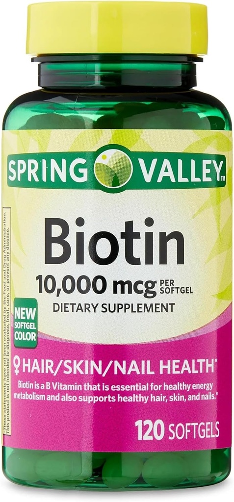 ij Biotin hår / hud / negle sundhed Kosttilskud Softgels, 10.000 mcg, 120 Tæl