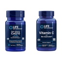 Life Extension Super Ubiquinol CoQ10 60 Softgels og C-vitamin & Bio- Quercetin Phytosome 250 tabletter Bundle til hjerte, cellulær energi, immunforsvar & Samlet sundhedsstøtte