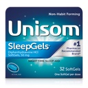 Unisom SleepGels, Nighttime Sleep- aid, Diphenhydramin HCI 50 mg, 32 SoftGels
