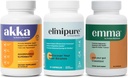 Emma Gut Health & Elimipure Gut Cleanse & Akka Lever Cleanse - 3- in-1 Detox Bundle for fordøjelsesbalance, regelmæssighed & Metabolisme Support Medic124; Understøtter Affald Elimination & Microbiome Sundhed