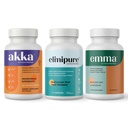 Emma Gut Health & Elimipure Gut Cleanse & Akka Liver Cleanse – 3-in-1 Detox Bundle for Digestive Balance, Regularity & Metabolism Support | Supports Waste Elimination & Microbiome Health