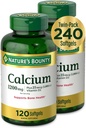 Nature 's Bounty Calcium 1200 mg med vitamin D3 - ben sundhed softgel, calcium og D-vitamin supplement, 120 Ct (2 - Pack)