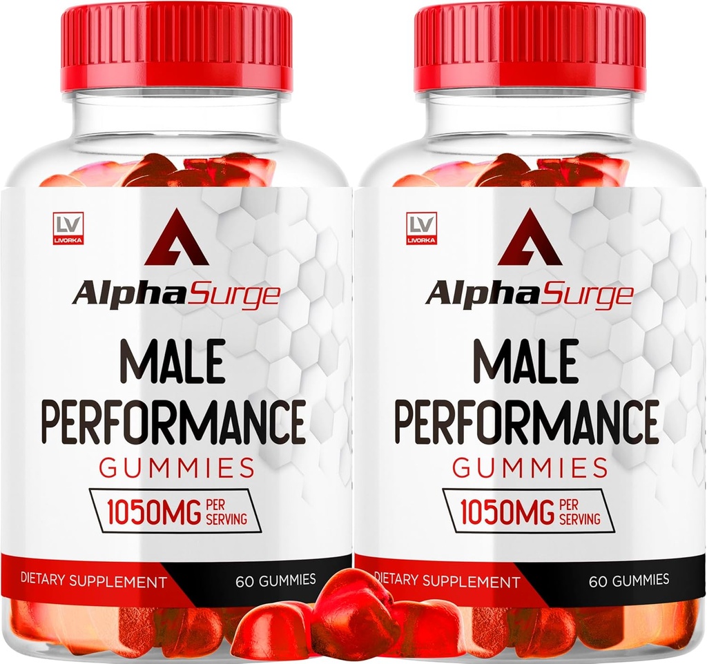LIVORDA Alpha Surge for mænd - Alpha Surge Gummies for Male, Alfa Surge Gummies 1050mg, Alpha Surge XL Gummie, Alphasug Gummies, Alfa Surge Gummies, Alpha Sugre Mand, 120 Gummies for 2 Måned
