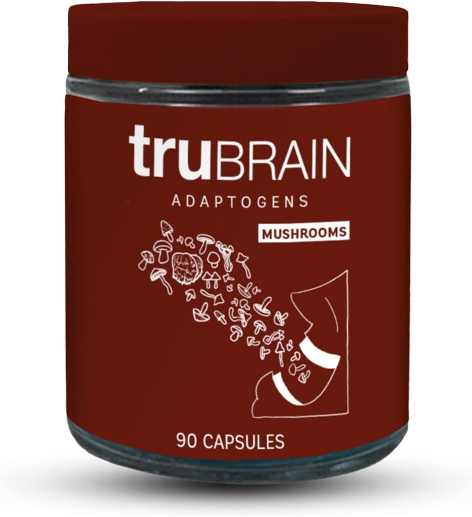 TruBrain Nootrop Capsules - Fokus, energi, Clarity. Hurtig Absorbing Nootropics Kapsler; 124; Brain Boosters • 124; Forbedre Memory • 124; Stop Procrastination (svampe)