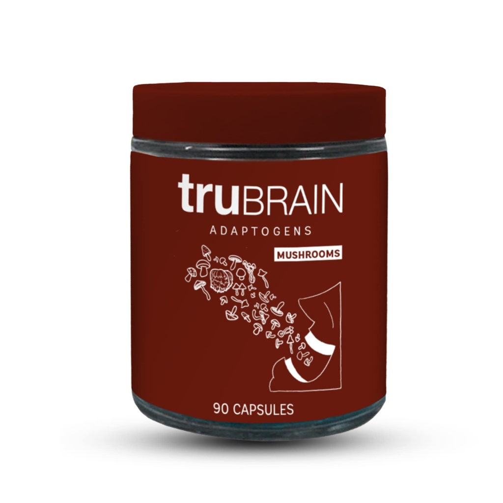 TruBrain Nootropic Capsules - Focus, Energy, Clarity. Fast Absorbing Nootropics Capsules | Brain Boosters | Improve Memory | Stop Procrastination (Mushrooms)