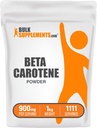 BulkSupplements.com Beta Caroten Powder - Beta Caroten Supplement, Vitamin A tillæg for immun- og Vision Support - Gluten Free, 900mg per Serving, 1kg (2,2 lbs) (Pack of 1)