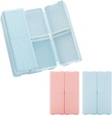 Lille Daily Pill Organizer (2 Pack), 7 Sammenlignende Magnetiske Pill Organizer Travel Pill Box Portable Pill Case for Purse støvtæt Medicin Vitamin Box, Fish Oil og Supplement Box (Blå, Pink)