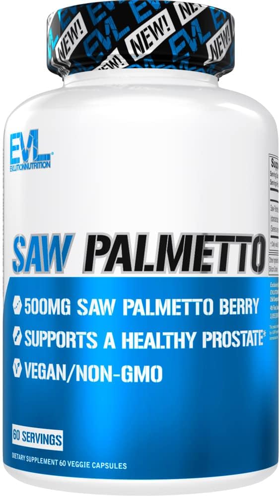 EVL Saw Palmetto til mænd 500mg - Saw Palmetto Extract Prostata supplement til mænd for størrelse funktion og bedre blænde kontrol - DHT Blocker og Thicker stærkere hårvækst Vitamin