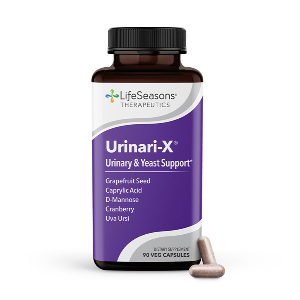 Urinari- X - Urinary Tract Support - Hurtig fungerende UTI Relief - Vitamin supplement til sund blærer funktion & Immunitet - D- Mannose, Tranebær, Captape Acid, Uva Ursi & Grapefrugt - 90 kapsler