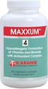 Karuna MAXXUM 4 180 Vegetariske Kapsler 124; multivitamin og mineraltilskud, Lutein, Zeaxanthin, Lycopene, Alpha- Caroten og Cryptoxanthin, Citrus Bioflavonoider, 1: 1 Calcium / Magnesium