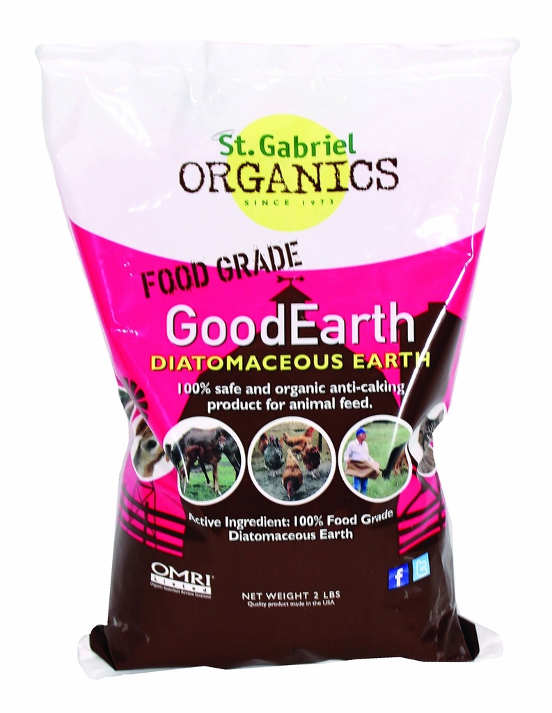 GoodEarth Diatoméous Earth Supplement for kylling og husdyr, NET WT 2 LBS