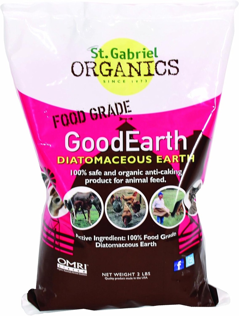 GoodEarth Diatomaceous Earth Supplement for Chicken and Farm Animals,NET WT 2 LBS