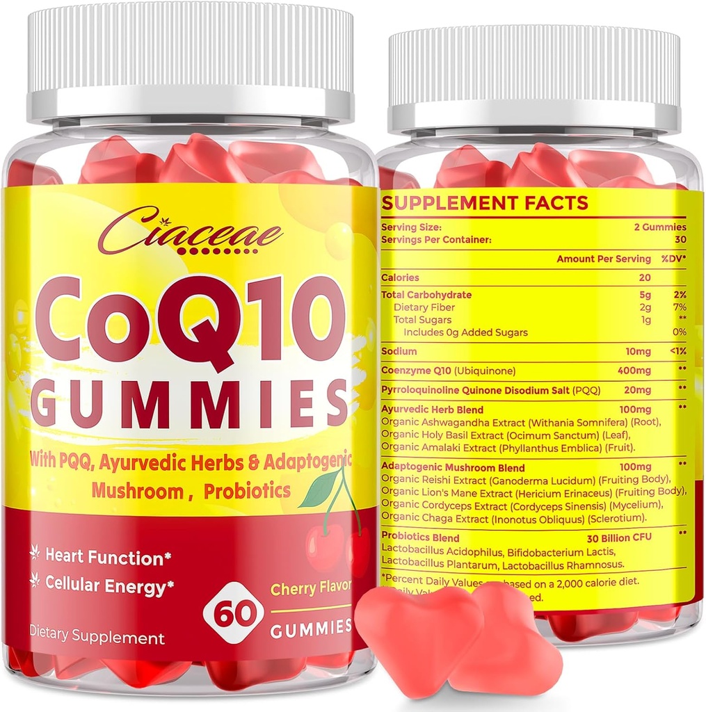 5 i 1 CoQ10 400 mg & PQQ 20 mg Gummies