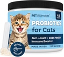 Pet ultimates Probiotika til katte - 20 - Art Kat Probiotisk pulver til behandling Diarré, Opkastning, fordøjelsesstøtte & Kat Antibiotika Inddrivelse - Kat Health Supplies (44 gr)