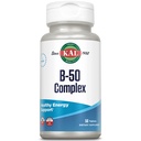 KAL B 50 Complex, B Complex vitaminer til energi, Metabolisme, Red Blood Cell Syntese og immunforsvar, med vitamin B12, B6, folinsyre og andre B vitaminer, Vegan, 50 Servere, 50 tabletter