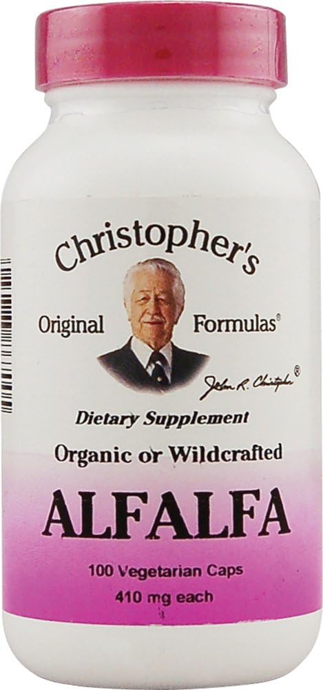 Christopher 's Alfalfa - 410 mg - 100 vegetariske kapsler