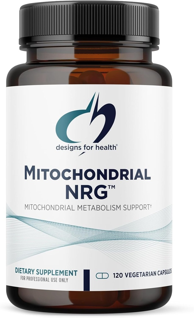Design for sundhed Mitochondrial NRG - Support Cellular Vitality + Metabolisme - Mitochondria Energy Supplement med Alpha Lipoic Acid, Trans Resveratrol + Curcumin Powder (120 Veganske kapsler)