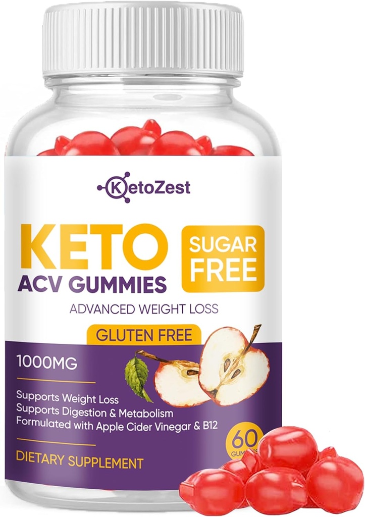 Keto Acv Gummies for Advanced Weight Loss & Belly Fat Burn - Pro Active Super Apple Cider Vincious Gummies - Rapid Fat Burner Diet Supplement for Mænd - Sugar Free & Gluten Free (1000MG)