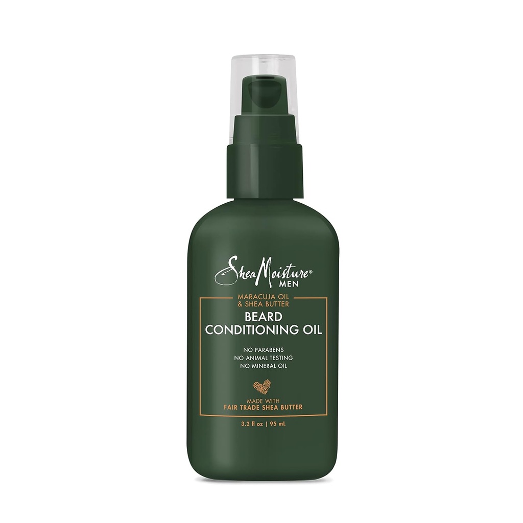 SheaMoisture Beard Conditioning Oil for a Full Beard Maracuja Oil and Shea Butter to Moisturize and Selever 3.2 oz