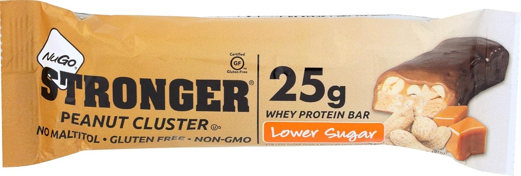 Nugo Nutrition Strong Bar, Peanut Cluster, 2.82 Ounce