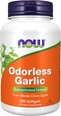 Now Foods Supplements, Odorless Hvidløg (Allium sativum), Koncentreret ekstrakt, 250 Softgels