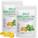 Olie af Oregano Softgels 6000mg Per Serving 240 Grev 124; 2 i 1 Formuleret med Black Seed Oil 200mg, 4X Styrke Carvacrol & Thymoquinone Budd124; Plant Based, Non- GMO & immunforsvar