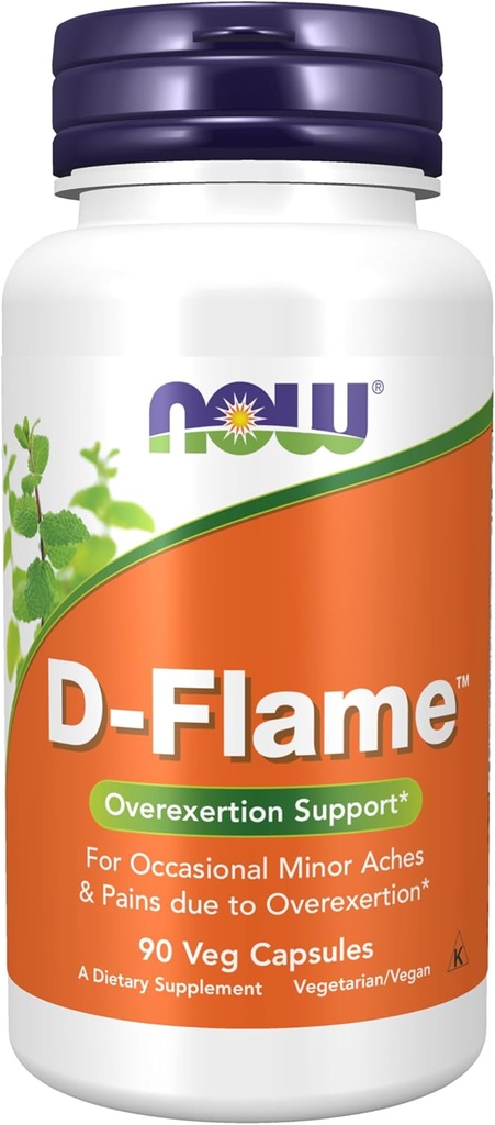 Now Foods Supplements, D-Flame ™ med en blend af supplerende urter, overexertion support *, 90 Veg kapsler