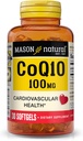 MASON NATURAL Co Q10 100 mg - Sund hjerte og cellulær energiproduktion, understøtter kardiovaskulær sundhed, 30 Softgels