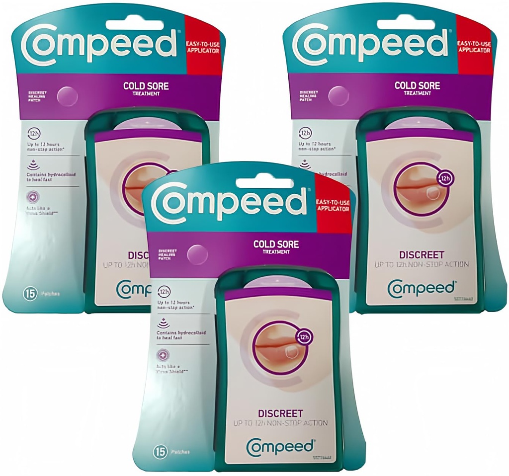 SUNDHED AZ + CMD Cold Sore 15 Patch (pakke med 3)