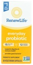 Renew Life Everyday Probiotic Capsules, Daily Supplement Understøtter urinære, fordøjelses- og immunsundhed, L. Rhamnosus GG, Dairy, Soy og Gluten- Free, 15 milliarder CFU, 30 Greve