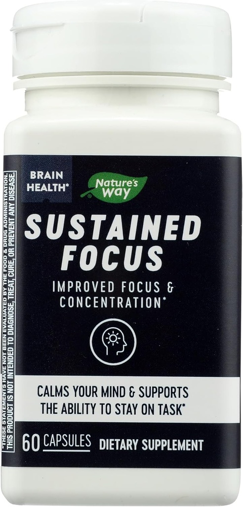 Nature's Way Sustained Focus, Improved Focus and Concentration*, 60 Capsules