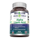 Amazing Formulas Alpha Lipoic Acid 300 mg kapsler Supplement 124; Non- GMO