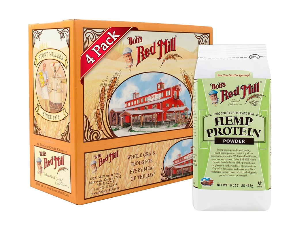 Bob 's Red Mill Hamp Protein Powder, 16oz (Pack of 1) - Ikke GMO, Vegan, Paleo Friendly, Keto Friendly, Kosher