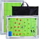Pure Vie Magnetic Soccer Coaching Tactics Board, Bærbar Fodbold Udklipsholder til Coaches Soccer Dry Slet Whiteboard Strategi Tactical Blackboard Fodbold Coach Board med spiller markører, Pen og visker