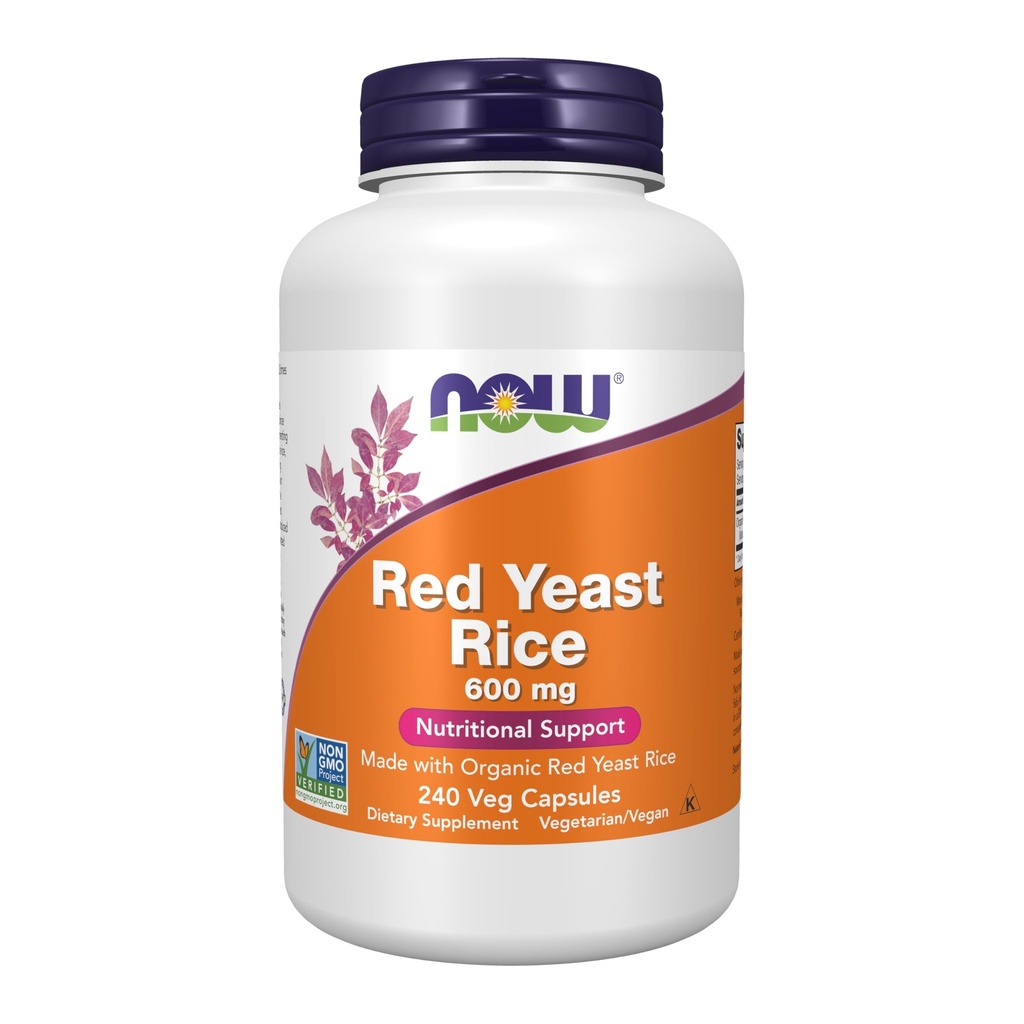 Nu Kosttilskud, Rød Gær Rice 600 mg, Lavet med Økologisk Rød Gær Rice, 240 Veg Kapsler