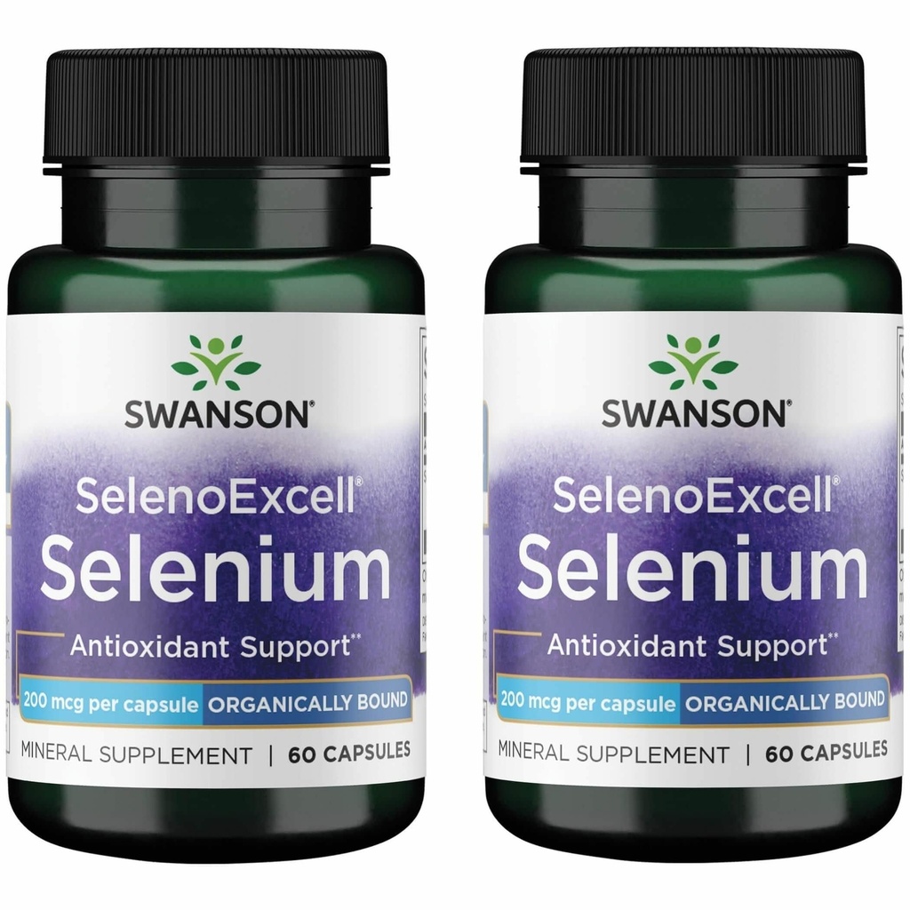 Swanson Selenoccell Selenium 200 mikrogram 60 kapsler (2 stk.)