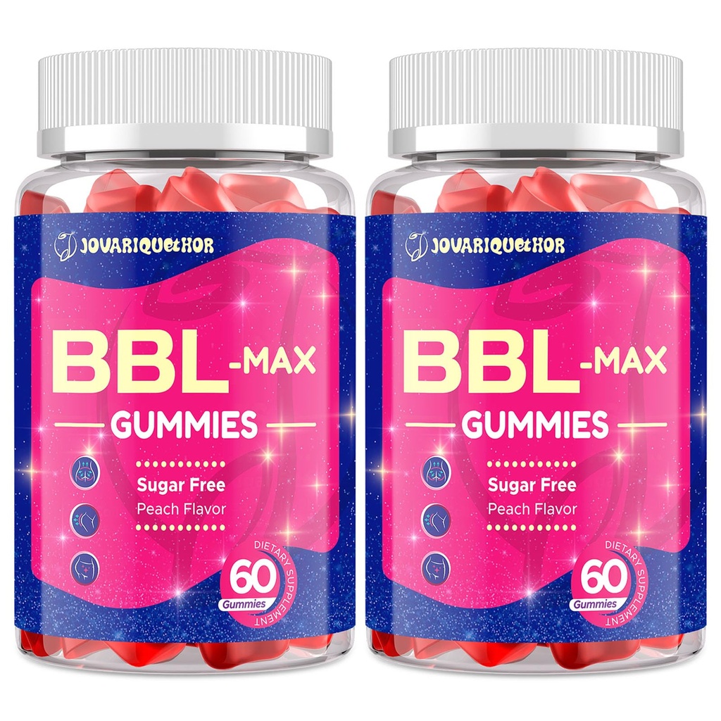 Booty Gummies for Women - BBL Gummies med Multivitaminer og planteekstrakter - Peach Flavor - 120 Greve