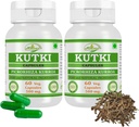 Naturlige og Pure Herbal Picrorhiza KURROA (Kutki) Uddrag Kapsler 124; Højeste Potency, 100% Herbal Produkt Budd124; Pack af 60 X 500 mg. Veg. Kapsler (Pack af 2 Jar)