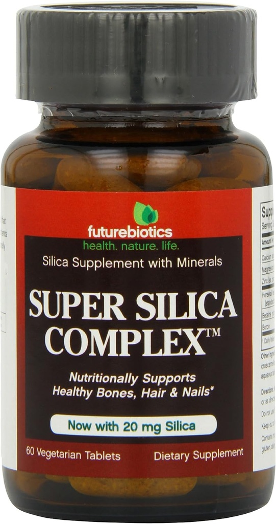 Fremurebiotika Super Silica Complex, Vega- Tablets, 60- Count (pakke med 2)