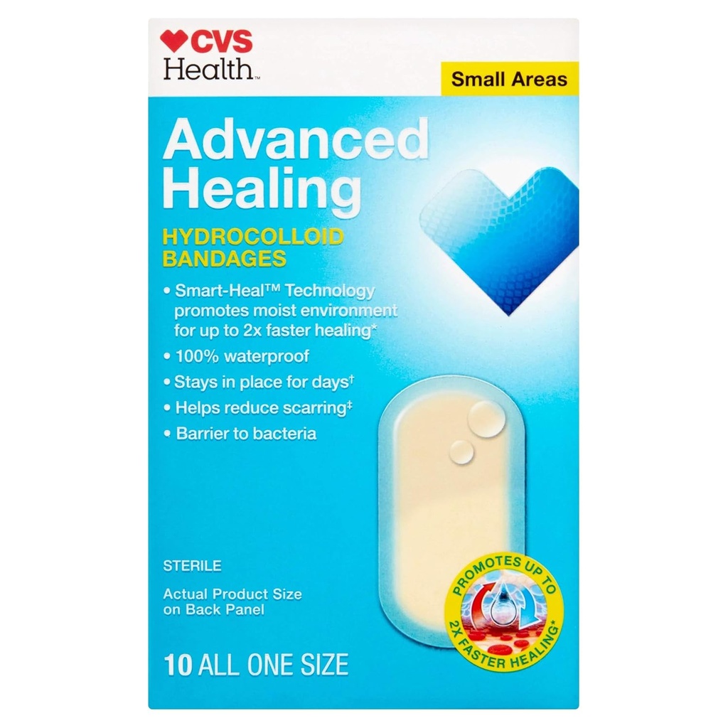CVS Health Advanced Healing Hydrocolloid Bandages (små områder)