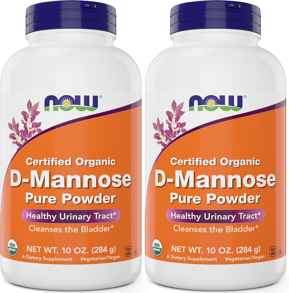 Now Foods Pure, Organic D- Mannose 10 oz Powder (Pack of 2) - Brege Cleanse og Urinary Tract Health Supplement - Non-GMO - Vegan Friendly - 2000mg / 2 Bedste pr Servering