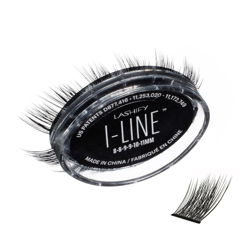Lashify I- LineShort Pre- Mapped Gossamer, Easy digy False Lass at skabe en vinklet udseende og Eyeliner Effect