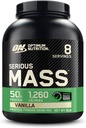 Optimal ernæring Alvorlig masse, vægt Gainer Protein Powder, Mass Gainer, C-vitamin og zink til immunforsvar, Creatin, Vanilla, 6 Pound (Packaging May Vary)